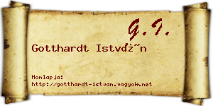 Gotthardt István névjegykártya